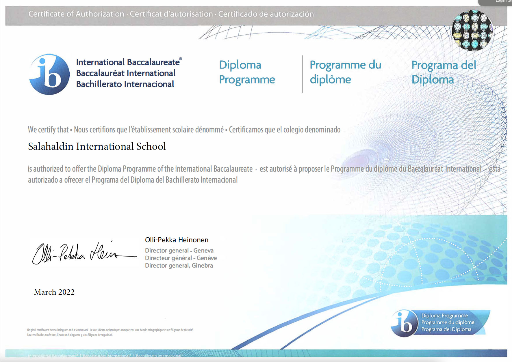 Accreditation